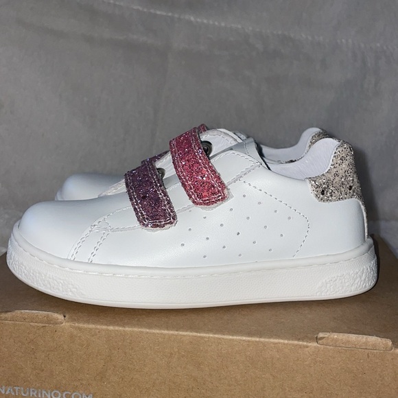 NWT Naturino HASSELT 2 VL. Leather and Glitter Girls Sneakers - Picture 11 of 16